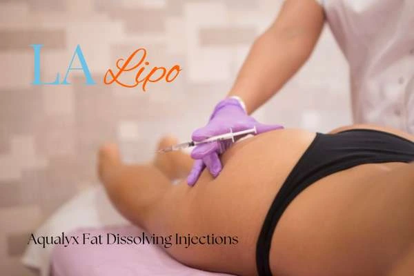 Woman having fat dissolving injections Swindon on thighs