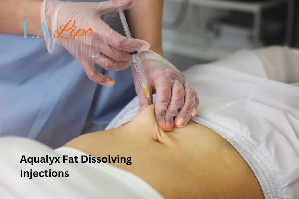 woman having fat dissolving injections Swindon in the stomach