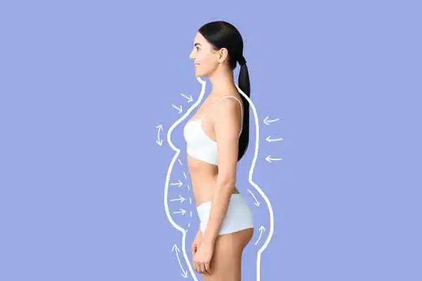 image of woman experiencing fat reduction treatment Swindon