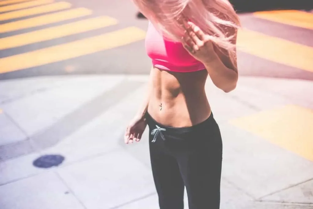 Woman with toned stomach after LA-EMS Body Sculpting Treatment Swindon