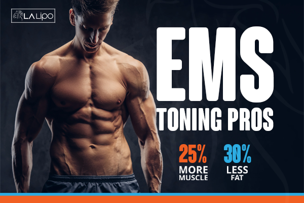 Image of man with sculpted stomach showing the fat loss and muscle gain of LA-EMS Body Sculpting Treatment Swindon